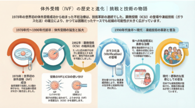 体外受精（IVF）の歴史と進化｜挑戦と技術の物語のアイキャッチ画像