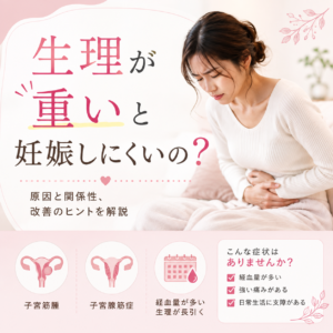 生理が重いと妊娠しにくいの？のアイキャッチ画像