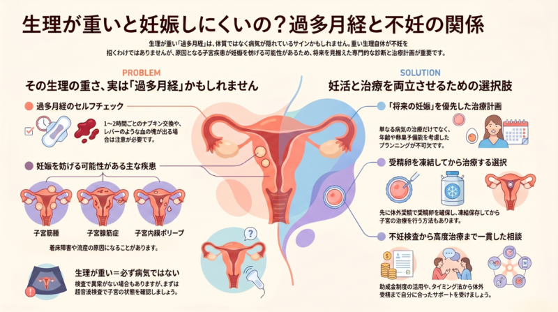 生理が重いと妊娠しにくいの？