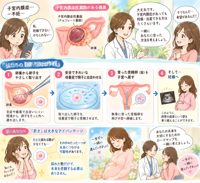 子宮内膜症と不妊治療の解説
